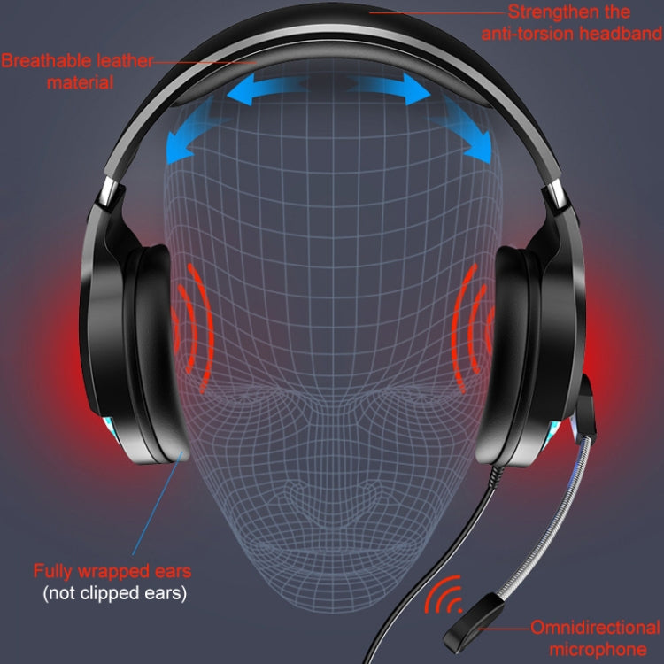 YINDIAO Q2 Head-mounted Wired Gaming Headset with Microphone, Version: Single USB Sound Card(Black) - Multimedia Headset by YINDIAO | Online Shopping South Africa | PMC Jewellery | Buy Now Pay Later Mobicred