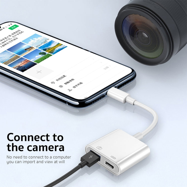 S-211 2 in 1 USB-C / Type-C Male to Type-C + USB Female Camera Adapter - Converter & Adapter by PMC Jewellery | Online Shopping South Africa | PMC Jewellery | Buy Now Pay Later Mobicred