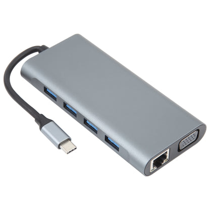 11 in 1 USB-C / Type-C to USB Docking Station HUB Adapter(1000M Network Port) - USB HUB by PMC Jewellery | Online Shopping South Africa | PMC Jewellery | Buy Now Pay Later Mobicred