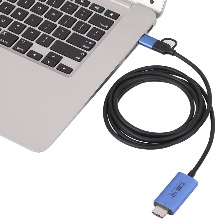 V05E USB 3.0 + USB-C / Type-C to HDMI Adapter Cable - Cable & Adapters by PMC Jewellery | Online Shopping South Africa | PMC Jewellery | Buy Now Pay Later Mobicred