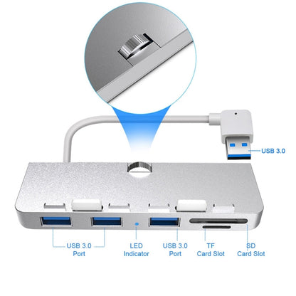 Rocketek HC412 USB3.0 x 3 + SD / TF Card Reader HUB Adapter - USB 3.0 HUB by ROCKETEK | Online Shopping South Africa | PMC Jewellery | Buy Now Pay Later Mobicred