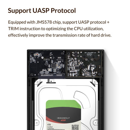 ORICO 3599U3 2.5 / 3.5 inch Portable USB3.0 Hard-Drive Enclosure, US Plug (Black) - HDD Enclosure by ORICO | Online Shopping South Africa | PMC Jewellery | Buy Now Pay Later Mobicred