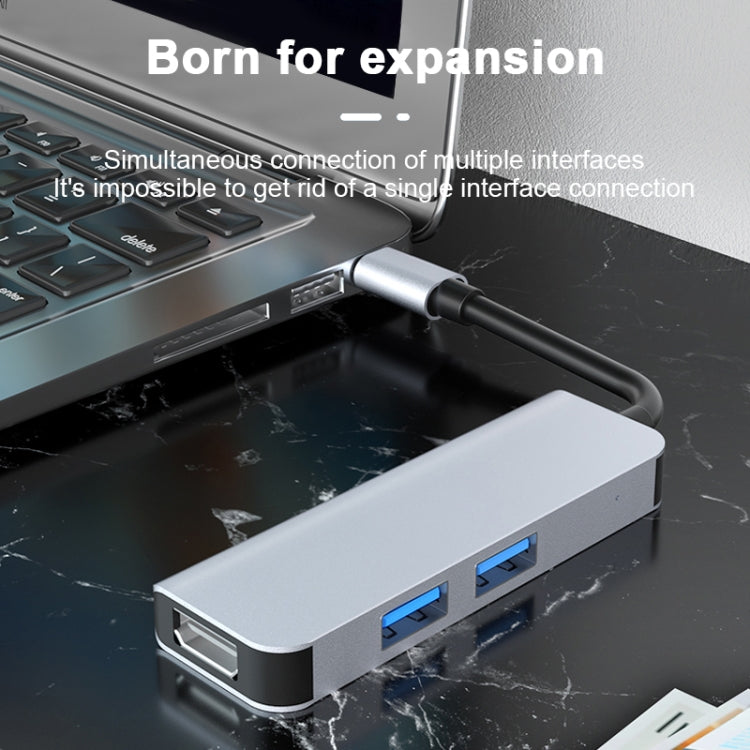 2011N 3 In 1 USB 3.0 x2 + HDMI Multi-function Type-C / USB-C HUB Docking Station - USB HUB by PMC Jewellery | Online Shopping South Africa | PMC Jewellery | Buy Now Pay Later Mobicred