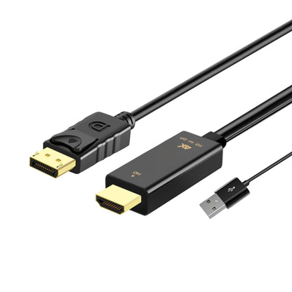 H147 HDMI Male + USB 2.0 Male to DisplayPort Male Adapter Cable, Length：1.8m -  by PMC Jewellery | Online Shopping South Africa | PMC Jewellery | Buy Now Pay Later Mobicred