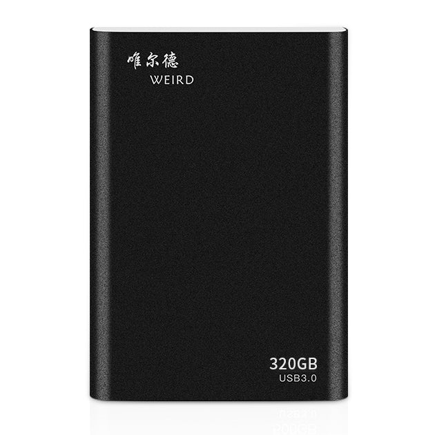 WEIRD 320GB 2.5 inch USB 3.0 High-speed Transmission Metal Shell Ultra-thin Light Mobile Hard Disk Drive(Black) - External Solid State Drives by PMC Jewellery | Online Shopping South Africa | PMC Jewellery | Buy Now Pay Later Mobicred