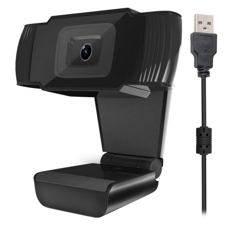 HXSJ A870 480P Pixels HD 360 Degree WebCam USB 2.0 PC Camera with Microphone for Skype Computer PC Laptop, Cable Length: 1.4m(Black) - HD Camera by HXSJ | Online Shopping South Africa | PMC Jewellery | Buy Now Pay Later Mobicred