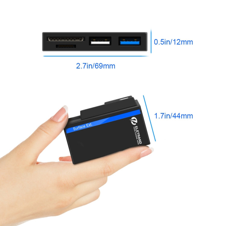 ROCKETEK RT-SGO727 USB 3.0 + USB 2.0 + Micro USB Interface Hub for Microsoft Surface Go, with 2 TF Card & SD Card Slots - USB 3.0 HUB by ROCKETEK | Online Shopping South Africa | PMC Jewellery | Buy Now Pay Later Mobicred