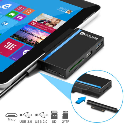 ROCKETEK RT-SGO727 USB 3.0 + USB 2.0 + Micro USB Interface Hub for Microsoft Surface Go, with 2 TF Card & SD Card Slots - USB 3.0 HUB by ROCKETEK | Online Shopping South Africa | PMC Jewellery | Buy Now Pay Later Mobicred