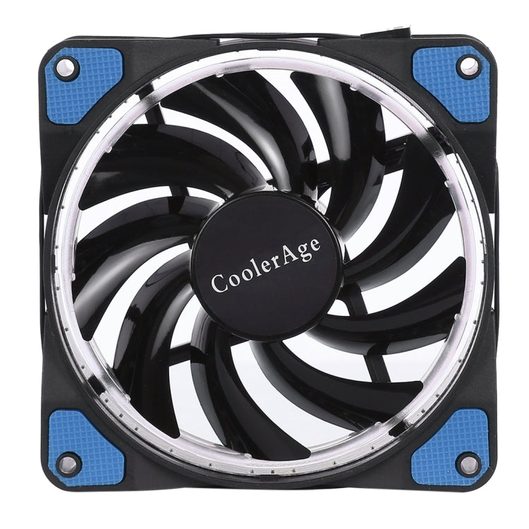 Color LED 12cm 4pin Computer Components Chassis Fan Computer Host Cooling Fan Silent Fan Cooling with Blue Light(Blue) - Fan Cooling by PMC Jewellery | Online Shopping South Africa | PMC Jewellery | Buy Now Pay Later Mobicred