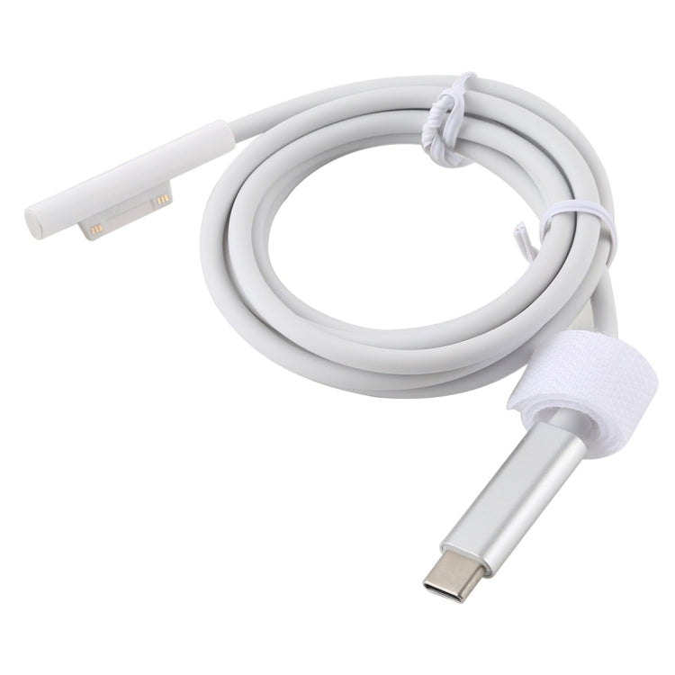 Surface Pro 7 / 6 / 5 to USB-C / Type-C Male Interfaces Power Adapter Charger Cable for Microsoft Surface Pro 7 / 6 / 5 / 4 / 3 / Microsoft Surface Go(White) - Power Cord by PMC Jewellery | Online Shopping South Africa | PMC Jewellery | Buy Now Pay Later Mobicred