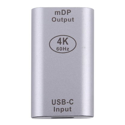 Type-C / USB-C Female to Mini DP Female Aluminium Alloy Adapter (Silver) - Cable & Adapters by PMC Jewellery | Online Shopping South Africa | PMC Jewellery | Buy Now Pay Later Mobicred