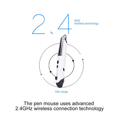 PR-08 6-keys Smart Wireless Optical Mouse with Stylus Pen & Laser Function (White) - Wireless Mice by PMC Jewellery | Online Shopping South Africa | PMC Jewellery | Buy Now Pay Later Mobicred