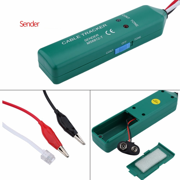 BSIDE MS6812 RJ11 & RJ45 Telephone Line Cable Tracker, Including Sender & Receiver - Lan Cable and Tools by PMC Jewellery | Online Shopping South Africa | PMC Jewellery | Buy Now Pay Later Mobicred