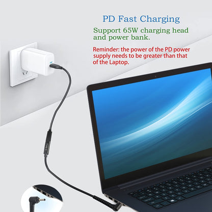 USB-C / Type-C to 4.0 x 1.35mm Power Adapter Charger Cable - Universal Power Adapter by PMC Jewellery | Online Shopping South Africa | PMC Jewellery | Buy Now Pay Later Mobicred