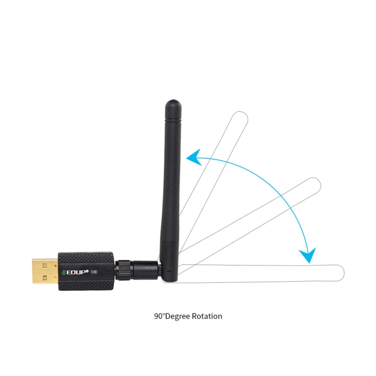 EDUP EP-AC1661 2 in 1 Bluetooth 4.2 + Dual Band 11AC 600Mbps High Speed Wireless USB Adapter WiFi Receiver - USB Network Adapter by EDUP | Online Shopping South Africa | PMC Jewellery | Buy Now Pay Later Mobicred