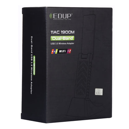 EDUP EP-AC1675 AC1900Mbps 2.4GHz & 5.8GHz Dual Band USB3.0 WiFi Adapter External Network Card - USB Network Adapter by EDUP | Online Shopping South Africa | PMC Jewellery | Buy Now Pay Later Mobicred