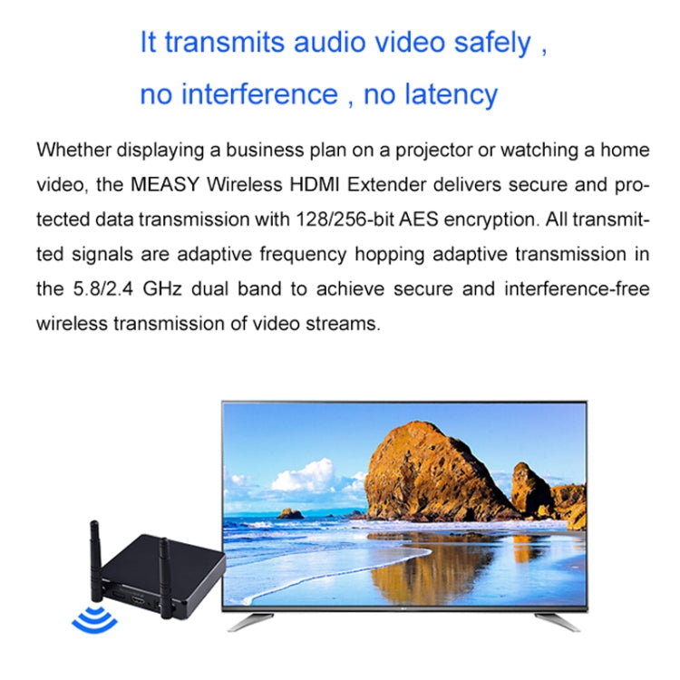 Measy FHD686-2 Full HD 1080P 3D 2.4GHz / 5.8GHz Wireless HD Multimedia Interface Extender 1 Transmitter + 2 Receiver, Transmission Distance: 200m(US Plug) - Set Top Box & Accessories by Measy | Online Shopping South Africa | PMC Jewellery | Buy Now Pay Later Mobicred