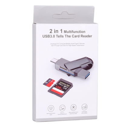 2 In 1 Multifunction USB-C / Type-C to USB 3.0 Card Reader -  by PMC Jewellery | Online Shopping South Africa | PMC Jewellery | Buy Now Pay Later Mobicred