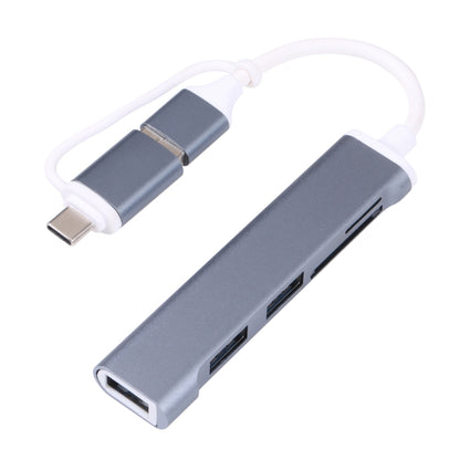 A-807 5 in 1 USB 3.0 and Type-C / USB-C to USB 3.0 HUB Adapter Card Reader - Card Reader by PMC Jewellery | Online Shopping South Africa | PMC Jewellery | Buy Now Pay Later Mobicred