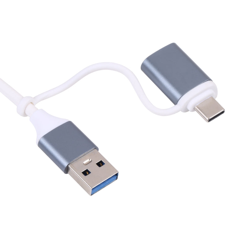 A-807 5 in 1 USB 3.0 and Type-C / USB-C to USB 3.0 HUB Adapter Card Reader - Card Reader by PMC Jewellery | Online Shopping South Africa | PMC Jewellery | Buy Now Pay Later Mobicred