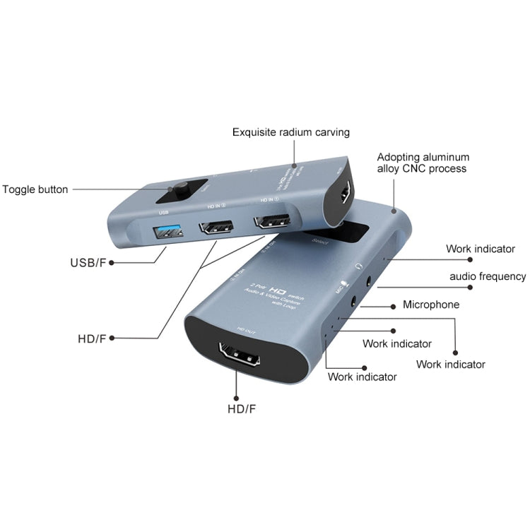 Z55 HD Audio Video Capture Switcher with Loop - Video Capture Solutions by PMC Jewellery | Online Shopping South Africa | PMC Jewellery | Buy Now Pay Later Mobicred