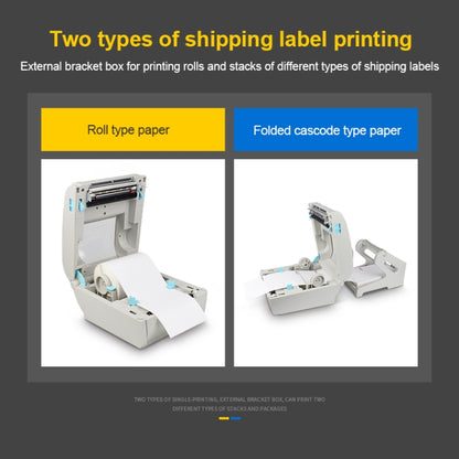 POS-9210 110mm USB POS Receipt Thermal Printer Express Delivery Barcode Label Printer, UK Plug(White) - Printer by PMC Jewellery | Online Shopping South Africa | PMC Jewellery | Buy Now Pay Later Mobicred