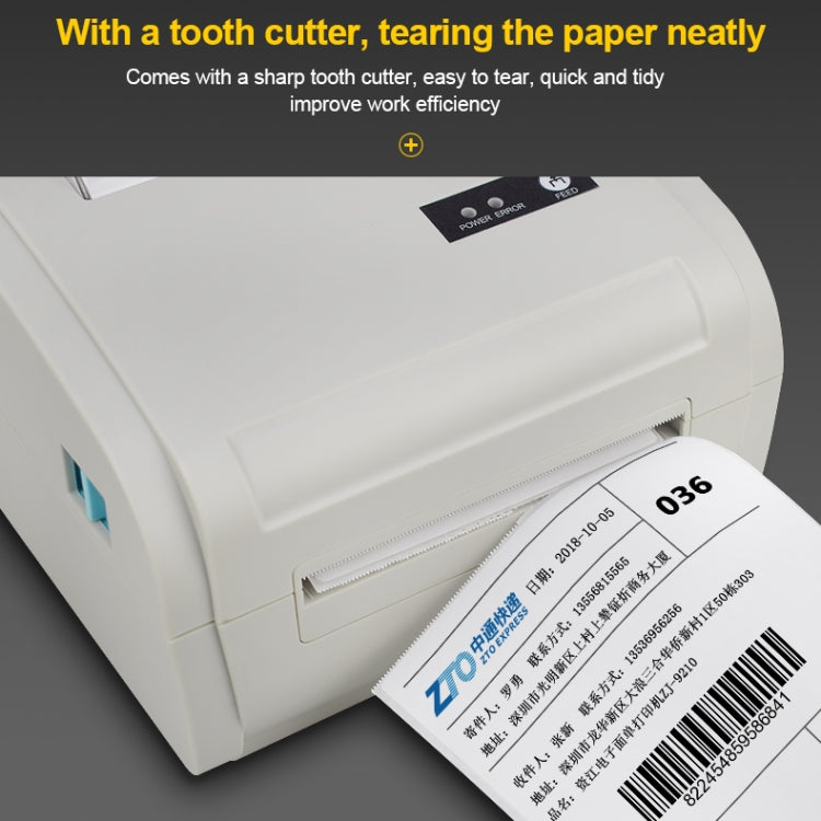 POS-9210 110mm USB POS Receipt Thermal Printer Express Delivery Barcode Label Printer, UK Plug(White) - Printer by PMC Jewellery | Online Shopping South Africa | PMC Jewellery | Buy Now Pay Later Mobicred