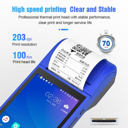 POS-6000 4G Version 1GB+8GB 58mm PDA Handheld 5.5 inch QR Code Android Smart POS Teminal Scanner Printer, UK Plug - Printer by PMC Jewellery | Online Shopping South Africa | PMC Jewellery | Buy Now Pay Later Mobicred