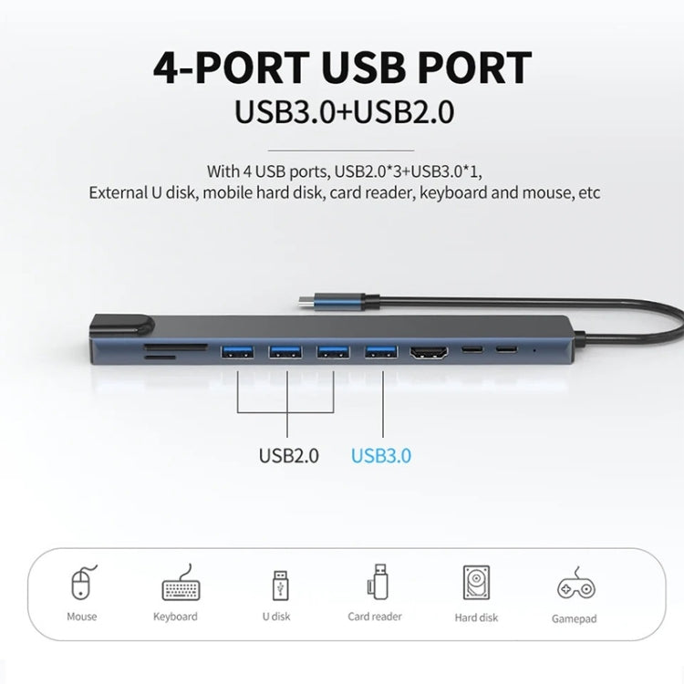 10 in 1 USB-C / Type-C Iinterface Docking Station Multi-function HUB - USB HUB by PMC Jewellery | Online Shopping South Africa | PMC Jewellery | Buy Now Pay Later Mobicred