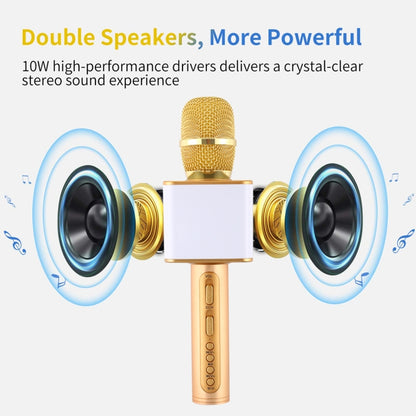 SDRD SD-08 Double Speakers High Sound Quality Handheld KTV Karaoke Recording Bluetooth Wireless Condenser Microphone(Gold) - Microphone by PMC Jewellery | Online Shopping South Africa | PMC Jewellery | Buy Now Pay Later Mobicred