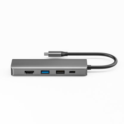 TS08 8 in 1 PD + HDMI + VGA + AUX + USB3.0 + USB2.0 + SD + TF to USB-C / Type-C HUB Adapter - USB HUB by PMC Jewellery | Online Shopping South Africa | PMC Jewellery | Buy Now Pay Later Mobicred