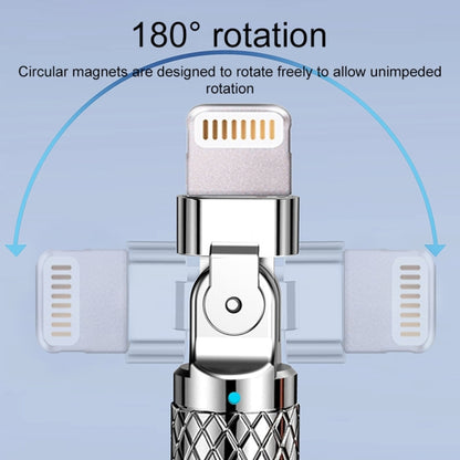 Mech Series 6A 120W USB to 8 Pin 180-degree Metal Plug Fast Charging Cable, Length: 1.2m(Blue) - Normal Style Cable by PMC Jewellery | Online Shopping South Africa | PMC Jewellery | Buy Now Pay Later Mobicred