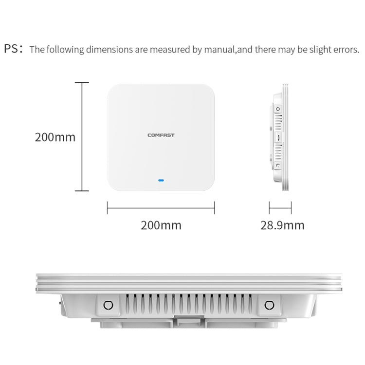 COMFAST CF-E395AX 3000Mbps WiFi6 2.4G & 5.8GHz Dual Band Indoor Wireless Ceiling AP - Wireless Routers by COMFAST | Online Shopping South Africa | PMC Jewellery | Buy Now Pay Later Mobicred