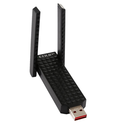 EDUP EP-AC1625 600Mbps 2.4G / 5.8GHz Dual Band Wireless 11AC USB 2.0 Adapter Network Card with 2 Antennas for Laptop / PC(Black) - USB Network Adapter by EDUP | Online Shopping South Africa | PMC Jewellery | Buy Now Pay Later Mobicred