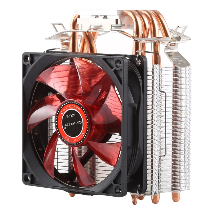 CoolAge L400 DC 12V 1600PRM 40.5cfm Heatsink Hydraulic Bearing Cooling Fan CPU Cooling Fan for AMD Intel 775 1150 1156 1151(Red) - Fan Cooling by PMC Jewellery | Online Shopping South Africa | PMC Jewellery | Buy Now Pay Later Mobicred