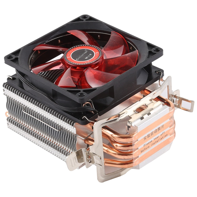 CoolAge L400 DC 12V 1600PRM 40.5cfm Heatsink Hydraulic Bearing Cooling Fan CPU Cooling Fan for AMD Intel 775 1150 1156 1151(Red) - Fan Cooling by PMC Jewellery | Online Shopping South Africa | PMC Jewellery | Buy Now Pay Later Mobicred