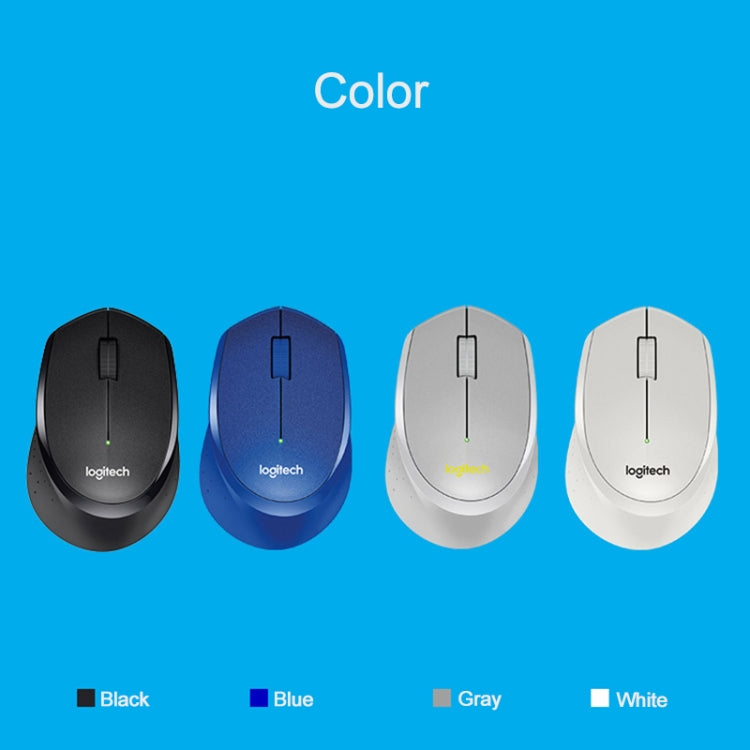 Logitech M330 Wireless Optical Mute Mouse with Micro USB Receiver (Blue) - Wireless Mice by Logitech | Online Shopping South Africa | PMC Jewellery | Buy Now Pay Later Mobicred