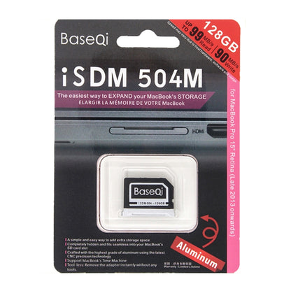 BASEQI 503MSV 128GB Aluminum Alloy Micro SD(TF) Memory Card for Macbook Pro Retina 15 inch (2012 - 2013 Early) Laptops - Micro SD Card by PMC Jewellery | Online Shopping South Africa | PMC Jewellery | Buy Now Pay Later Mobicred