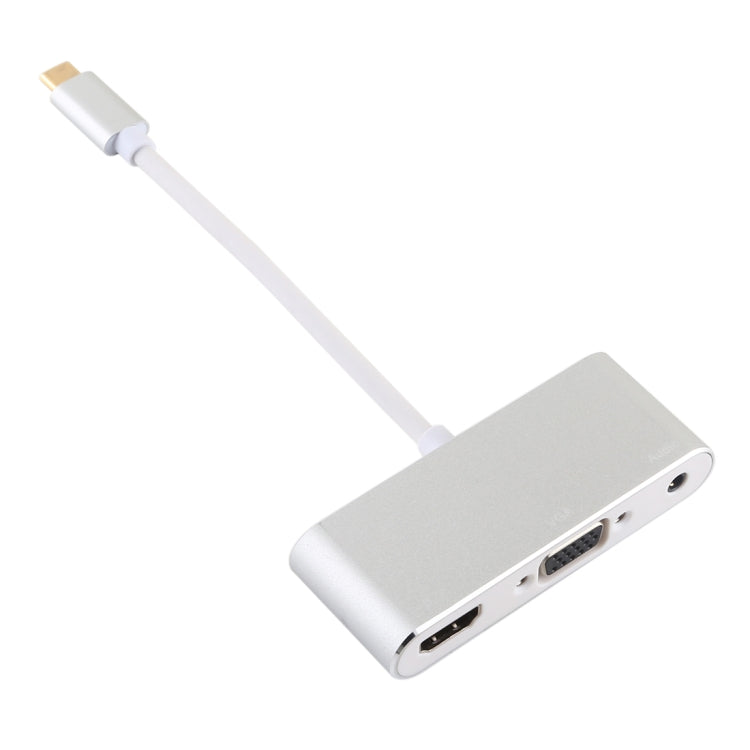 USB 2.0 + Audio Port + VGA + HDMI to USB-C / Type-C HUB Adapter (Silver) - USB HUB by PMC Jewellery | Online Shopping South Africa | PMC Jewellery | Buy Now Pay Later Mobicred