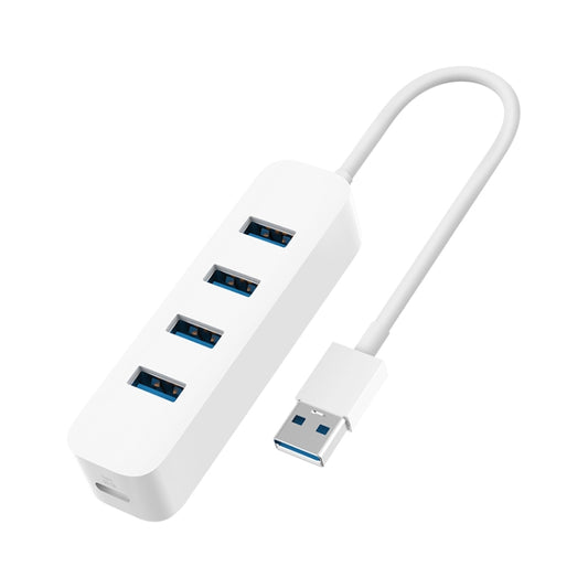 Original Xiaomi 4 Ports USB3.0 Hub with Stand-by Power Supply Interface USB Hub Extender Extension Connector Adapter(White) - Lan Cable and Tools by Xiaomi | Online Shopping South Africa | PMC Jewellery | Buy Now Pay Later Mobicred