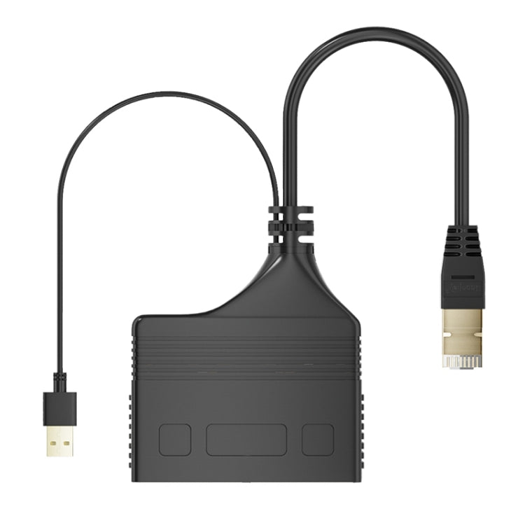 Male RJ45 3 in 1 100M Network Splitter Cable Ethernet Network Coupler - Network Hubs by PMC Jewellery | Online Shopping South Africa | PMC Jewellery | Buy Now Pay Later Mobicred