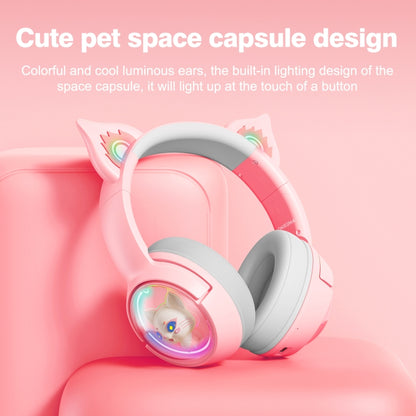 B5 Cat Ear Design USB-C / Type-C RGB Wireless Bluetooth HiFi Headset (Pink) - Multimedia Headset by PMC Jewellery | Online Shopping South Africa | PMC Jewellery | Buy Now Pay Later Mobicred