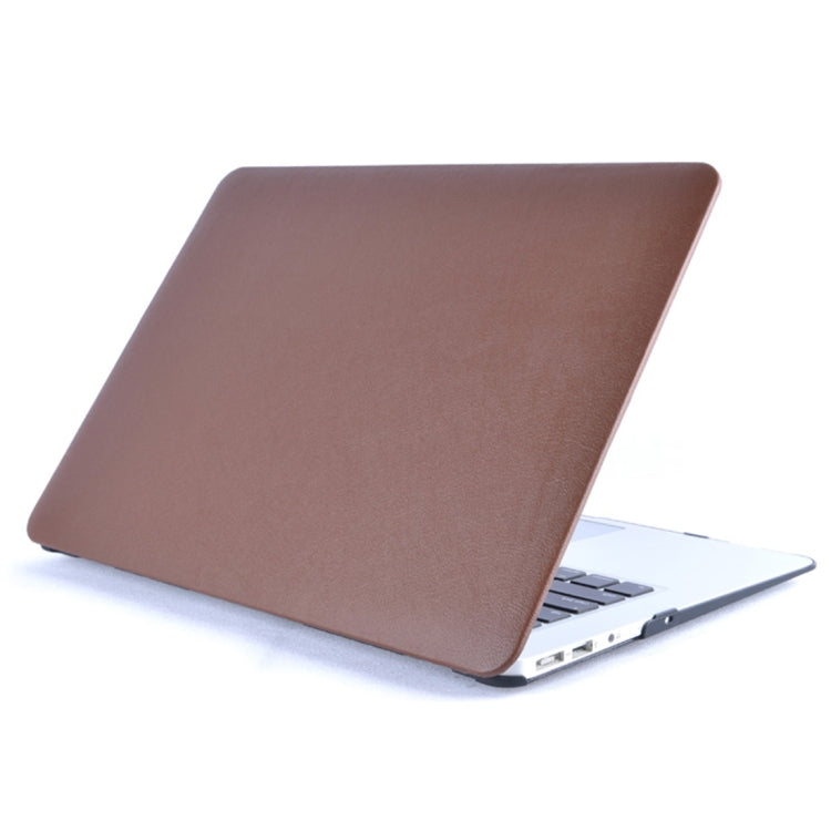 For MacBook Air 13.3 inch A1466 2012-2017 / A1369 2010-2012 Laptop PU Leather Paste Case (Brown) - MacBook Air Cases by PMC Jewellery | Online Shopping South Africa | PMC Jewellery | Buy Now Pay Later Mobicred