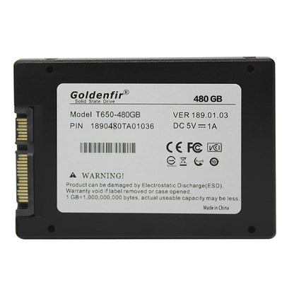 Goldenfir 2.5 inch SATA Solid State Drive, Flash Architecture: MLC, Capacity: 480GB - External Solid State Drives by Goldenfir | Online Shopping South Africa | PMC Jewellery | Buy Now Pay Later Mobicred