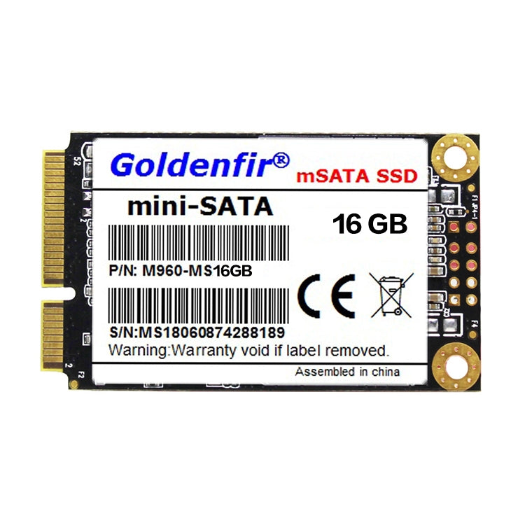 Goldenfir 1.8 inch Mini SATA Solid State Drive, Flash Architecture: TLC, Capacity: 16GB - External Solid State Drives by Goldenfir | Online Shopping South Africa | PMC Jewellery | Buy Now Pay Later Mobicred