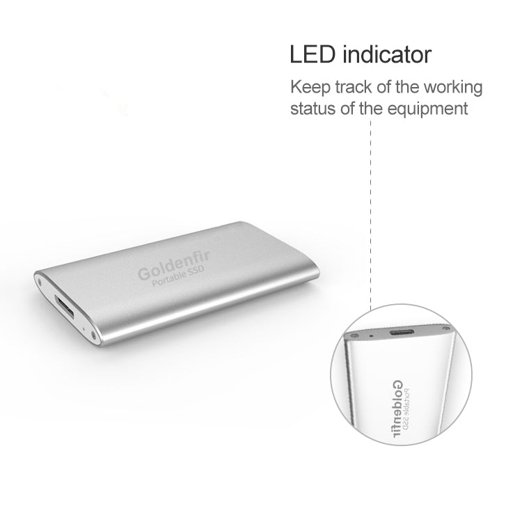 Goldenfir NGFF to Micro USB 3.0 Portable Solid State Drive, Capacity: 60GB(Silver) - External Solid State Drives by Goldenfir | Online Shopping South Africa | PMC Jewellery | Buy Now Pay Later Mobicred