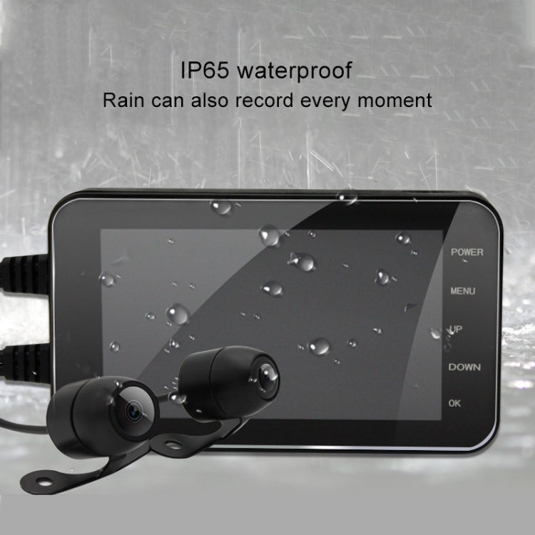 4 inch HD WIFI Dual Lens 1080P Waterproof Motorcycle Driving Recorder - Electrical Instruments by PMC Jewellery | Online Shopping South Africa | PMC Jewellery | Buy Now Pay Later Mobicred