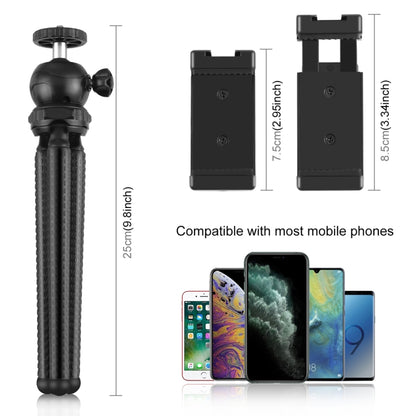 PULUZ Mini Octopus Flexible Tripod Holder with Ball Head & Phone Clamp + Tripod Mount Adapter & Long Screw for SLR Cameras, GoPro, Cellphone, Size: 25cmx4.5cm - Portable Mini Tripod by PULUZ | Online Shopping South Africa | PMC Jewellery | Buy Now Pay Later Mobicred