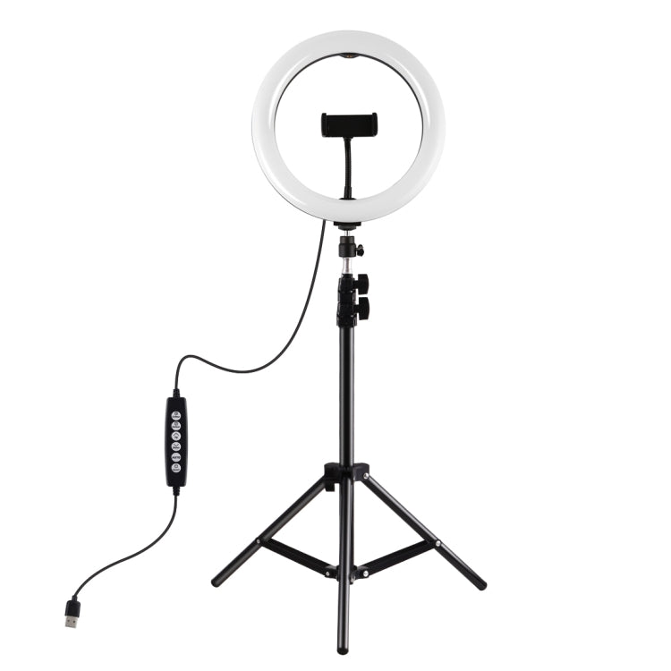 PULUZ 1.1m Tripod Mount + 10.2 inch 26cm RGBW LED Ring Vlogging Video Light  Live Broadcast Kits with Cold Shoe Tripod Ball Head & Phone Clamp - Ring Light by PULUZ | Online Shopping South Africa | PMC Jewellery | Buy Now Pay Later Mobicred