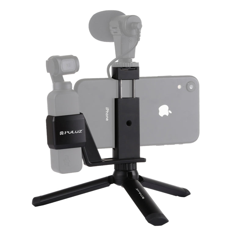 PULUZ Mini Metal Desktop Tripod Mount + Metal Phone Clamp Mount + Expansion Fixed Stand Bracket for DJI OSMO Pocket - Mount & Holder by PULUZ | Online Shopping South Africa | PMC Jewellery | Buy Now Pay Later Mobicred